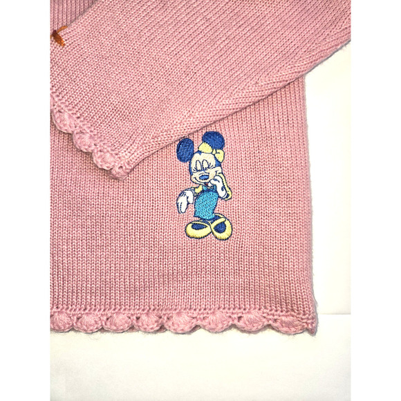 Girls Vintage Minnie Mouse Mickey For Kids Pink‎ Sweater EUC 120/56 - Picture 2 of 11